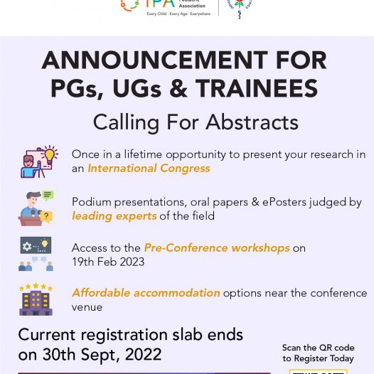 [REGISTER NOW!] The 30th International Pediatric Association (IPA) Congress & 60th Annual Conference of the Indian Academy of Pediatrics