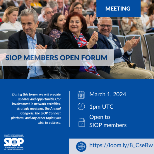 SIOP Members Open Forum- March 1, 2024 at 1 pm UTC