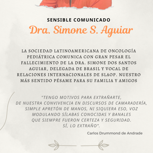 In Memory of Dr Simone Aguiar