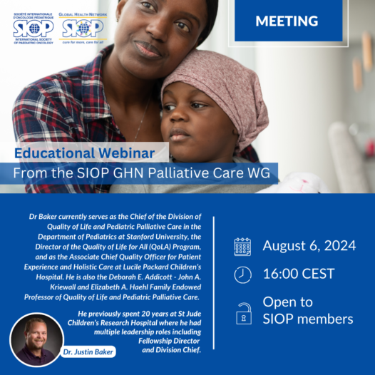 SIOP GHN Palliative Care WG – Educational Webinar