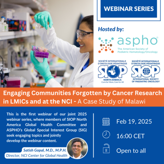 Joint 2025 SIOP/ASPHO Webinar Series