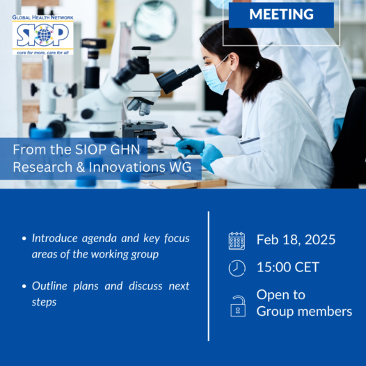 SIOP Global Health Network Research & Innovation Working Group Meeting, Feb 18