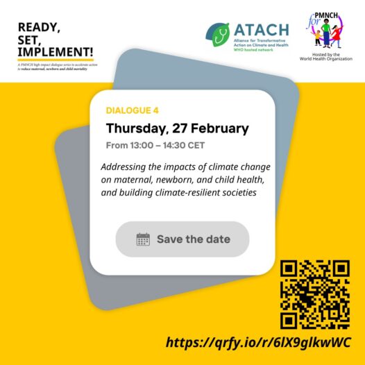 Webinar: addressing the impacts of climate change on maternal, newborn and child health and building climate-resilient societies