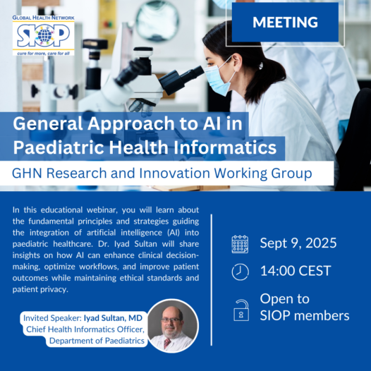 General Approach to AI in Pediatric Health Informatics, Webinar Sept 9