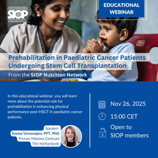 Upcoming Webinar: Prehabilitation in Pediatric Cancer Patients Undergoing Stem Cell Transplantation
