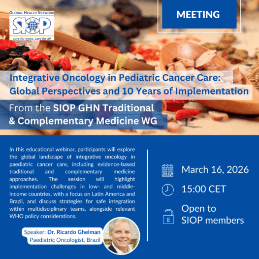 Webinar Announcement – Integrative Oncology in Pediatric Cancer Care (March 16, 2026)