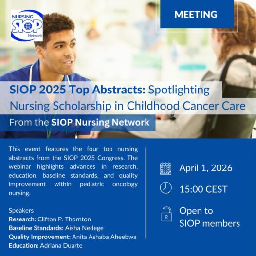 New Monthly Webinar Series: SIOP Nursing News