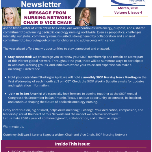 SIOP Nursing Network Newsletter – March 2026 Highlights
