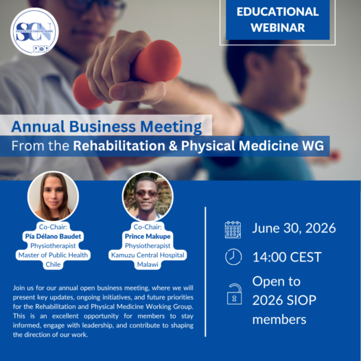 Rehabilitation & Physical Medicine Working Group Annual Meeting