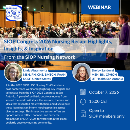 SIOP Nursing Network Webinar: SIOP Congress 2026 Nursing Recap